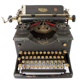 Máquina de escrever Royal fabricada nos EUA, nos anos 20