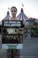 Protesto contra o uso de animais por um circo de Ibiza, Espanha. Foto de AnimaNaturalis/Flickr